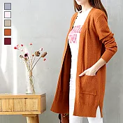 【A.Cheter】韓貨質感百搭細柔麻花長袖中長款針織外套*#102910(S~XL適穿)F橘