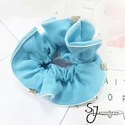 【SJ】高雅夾鑽風格造型圈束/腸束(三色)-藍色