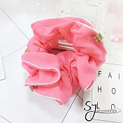 【SJ】高雅夾鑽風格造型圈束/腸束(三色)-粉色