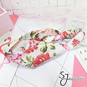 【SJ】花朵綻放彈性造型髮帶(三色)-白色