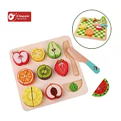 【德國 classic world 客來喜經典木玩】水果切切拼板《5012》