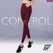 GIAT唯我類繃分壓躍動機能褲(女款)L自信紅