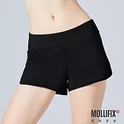 Mollifix 瑪莉菲絲 好動雙層運動短褲 (黑)S黑