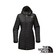【The North Face】女 ThermoBall連帽保暖長版外套L黑色
