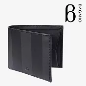 BAGMIO authentic 系列牛皮4卡零錢包短夾-墨黑