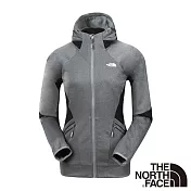 【The North Face】女 超輕量時尚連帽保暖外套S中灰