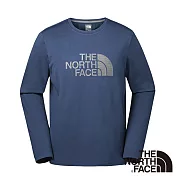 【The North Face】男 寬鬆快乾透氣長袖快排衫S海軍藍