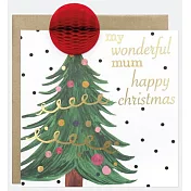 【英國caroline gardner】Tree Pom Card for Mum 聖誕卡 #3D立體 #母親 #PMM013
