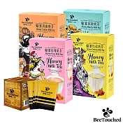 蜜蜂工坊-迪士尼公主系列奶茶 4入組 (24gx40包)+迷你蜂箱隨身包(10gx10包)