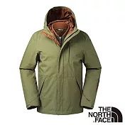 【The North Face】男 兩件式ThermoBall防水外套M橄欖綠