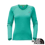【The North Face】女 FlashDry快乾長袖T恤XS湖水藍