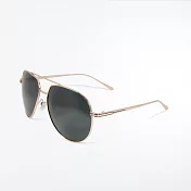 【ASLLY】歐美飛行員款金框黑片偏光墨鏡/太陽眼鏡