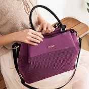 CHENSON三夾層!四口袋!優雅OL中型斜背包 紫(GF18160-U)