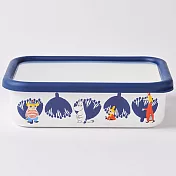 【Sugar Land】Moomin嚕嚕米琺瑯淺型保鮮盒1350ml淺型保鮮盒L