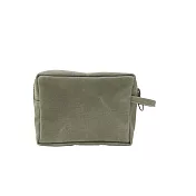 蘑菇帆布收納包 / 卜卜熊 / 軍毯綠