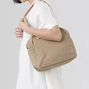 蘑菇帆布肩背包 / Yurt / 褐土