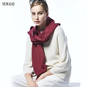 【ST.MALO】Alpaca柔細羊駝圍巾-1836WS-F酒紅色