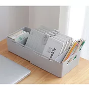 【EZlife】可伸縮抽屜分隔收納整理盒(2入組)北歐藍