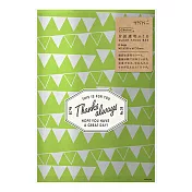 MIDORI  玩色紙透明收納袋(M)-金屬三角旗黃綠