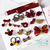 【Hera 赫拉】萌萌女孩公主髮飾禮物盒酒紅