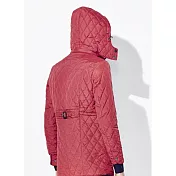 【ST.MALO】貴族輕盈羊駝保暖菱格長外套-1569WJA-M波爾多紅