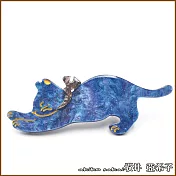 『坂井.亞希子』日本少女系小領巾貓咪造型髮邊夾 -深海藍