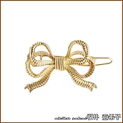 『坂井.亞希子』日系簡約百搭螺紋金屬造型髮夾 -雙蝴蝶結