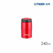 TIGER虎牌 304不鏽鋼保溫杯_日本製超輕量高效環保杯240ml(MJA-B024)  霧紅色