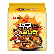 【農心】 浣熊香辣海鮮起士炒烏龍麵(134g*4包)