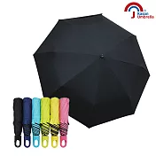 【Kasan 晴雨傘】快收可扣式抗風防曬晴雨傘-純黑