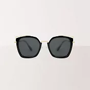 【ASLLY】縷空金框貓眼偏光墨鏡/太陽眼鏡