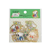Sanrio SNOOPY日本製金箔鑲飾和風新年散裝貼紙包(50枚入)-18