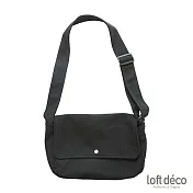 Loft Deco | Black | 純色報童包黑