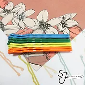 【SJ】魔幻彩虹造型黑毛夾/髮夾8入組-彩虹色