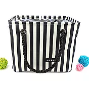 瀝水便攜洗漱包黑白豎條