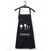 【EZlife】北歐時尚防水防油口袋圍裙黑色