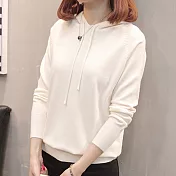 【NUMI】森-純色百搭連帽上衣-共6色-52089-(F可選)F白色