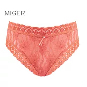[MIGER密格內衣]浪漫來襲蕾絲高腰三角內褲(棉花糖女孩可穿)-台灣製- (編號：6739)FREE重柑