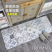 TROMSO廚房防油皮革地墊-K312復古花磚