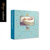 珠友  12K3孔小木馬寶寶相本/新生兒成長相簿禮盒-4x6/80枚03睡籃