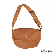 Loft Deco | Brown | 純色報童包棕