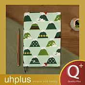 uhplus Q-plus手感書衣- 微笑富士(綠)