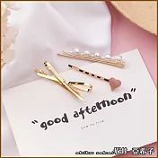 『坂井．亞希子』戀愛ING愛心蝴蝶結造型邊夾三件組