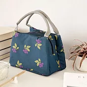 繽紛果漾／保溫保冷便當袋-藏青紫花