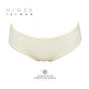 [MIGER密格內衣]小花三角內褲-台灣製-(編號008)FREE黃色