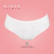 [MIGER密格內衣]柔情三角內褲-台灣製-(編號009)FREE牙白