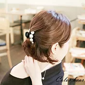 【卡樂熊】韓版百搭優雅珍珠造型爪夾-珍珠