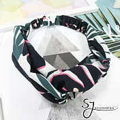 【SJ】花草印花造型髮帶(兩色)-綠色