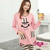 【天使霓裳】哺乳衣 微笑帽子 長袖兩件式哺乳衣(豆沙F)F豆沙