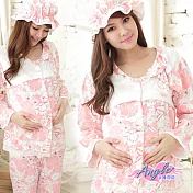 【天使霓裳】可愛主打 居家孕婦哺乳衣套裝(深粉F)F深粉